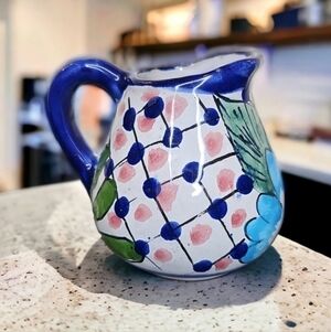 Handmade Pottery Made In Mexico Milk Pitcher - OS